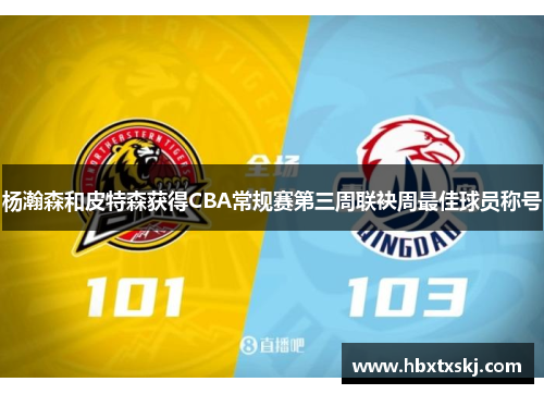 杨瀚森和皮特森获得CBA常规赛第三周联袂周最佳球员称号